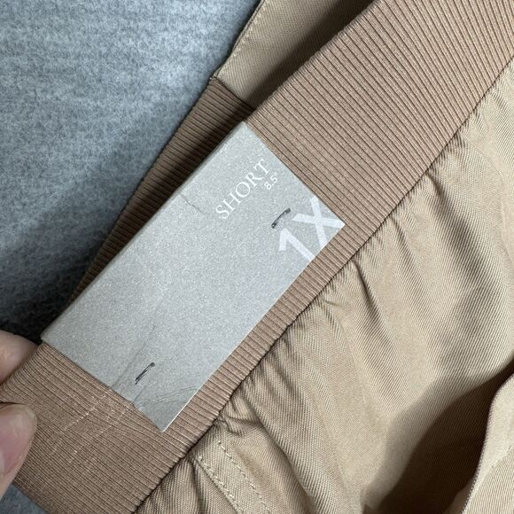 Soft Surroundings Bayside Cargo Shorts Plus Size 1X Taupe Khaki‎ Tan New 5FT00 - Picture 7 of 11
